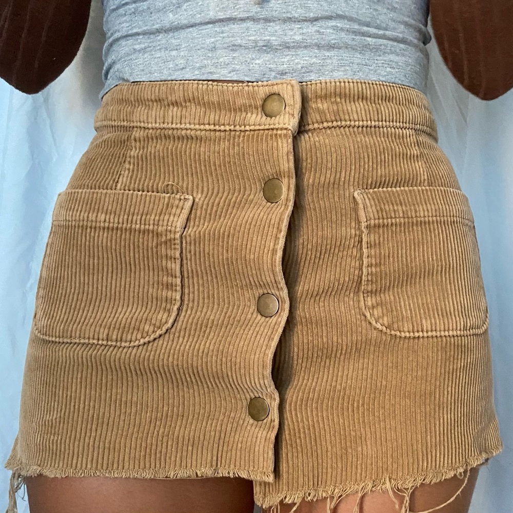 Khaki Mini Skirt